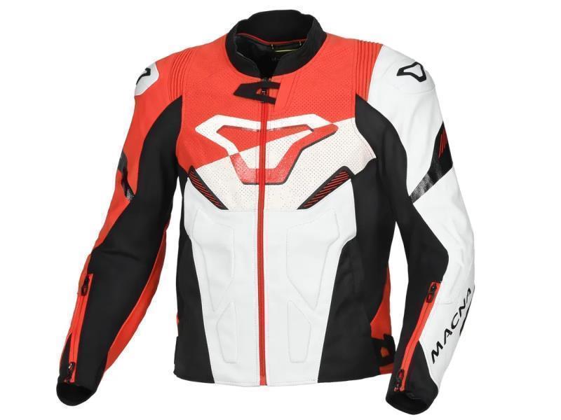 Macna Pointer giacca moto Bianco / rosso - giacche in pelle