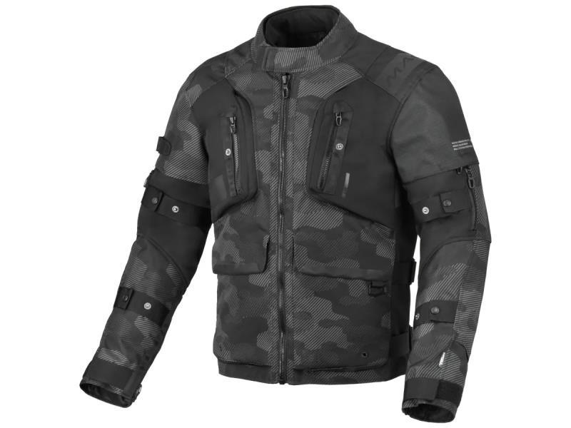 Macna Higera giacca moto con membrana imperm staccabile Black / grey camo - giacche impermeabili