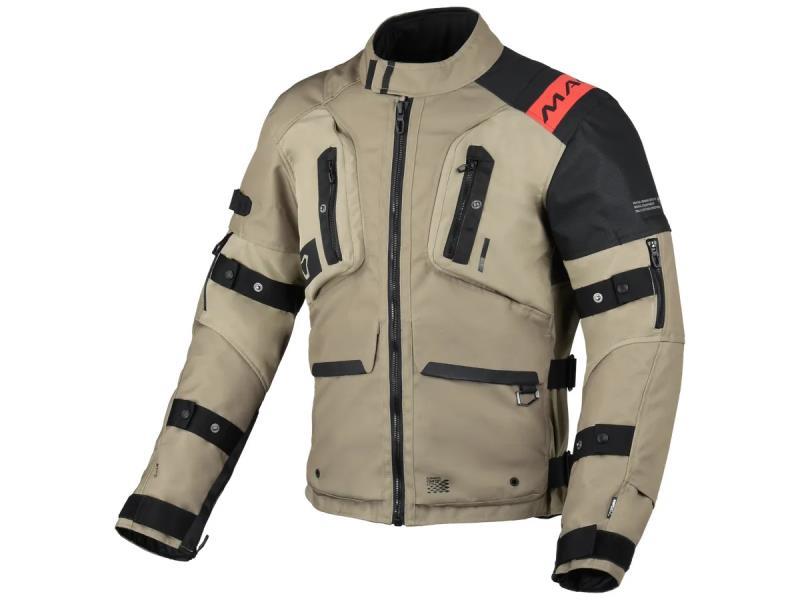 Macna Higera giacca moto con membrana imperm staccabile Taupe / black - giacche impermeabili