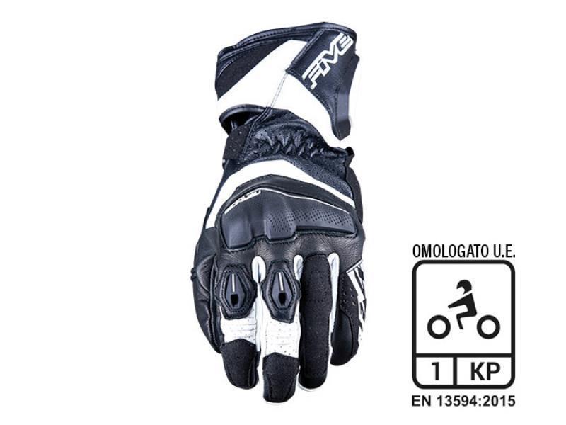 Five RFX4 Evo guanti moto strada in pelle Nero / Bianco - guanti in pelle