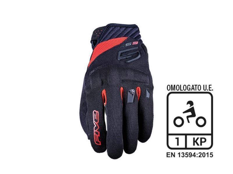 Five RS3 Evo guanti moto Nero / Rosso - guanti in tessuto