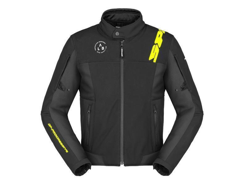 Spidi Corsa Tex giacca moto in tessuto Nero / Giallo Fluo - giacche in tessuto