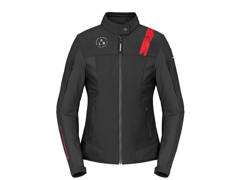 Spidi Corsa Tex Lady giacca moto donna in tessuto Nero / Rosso - giacche in tessuto