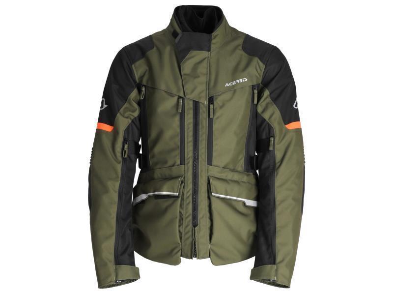 Acerbis X Rover giacca moto 3 strati impermeabile Verde / Arancio - giacche impermeabili