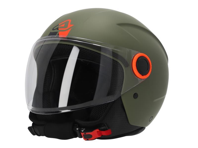 Acerbis Brezza casco moto jet (582) Verde militare - caschi jet