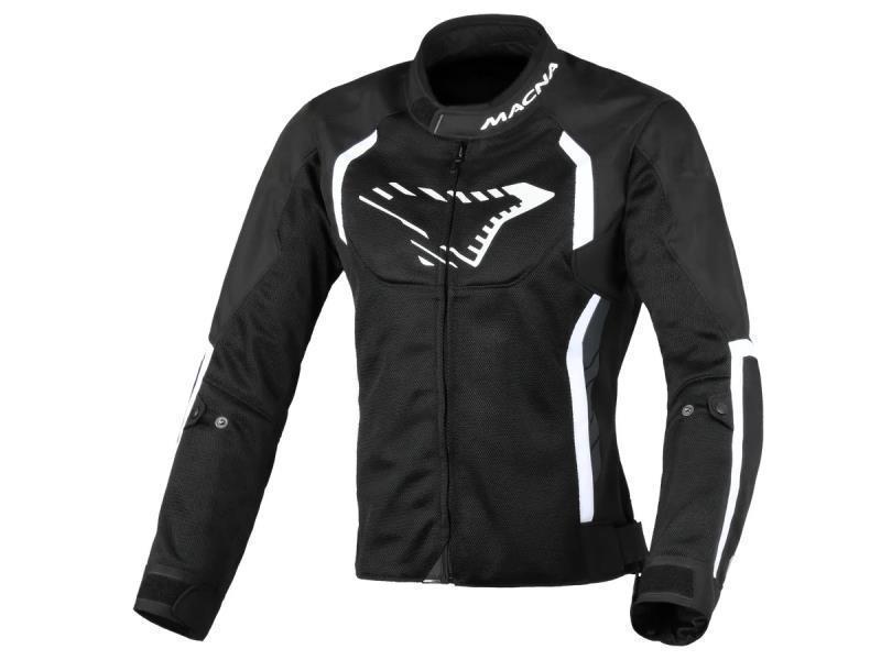 Macna Grisca giacca moto da donna estiva Nero / Bianco - giacche in tessuto