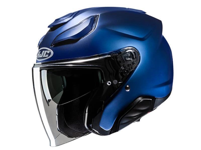 HJC F31 casco moto jet in fibra composita Semi Flat Blue metallic - caschi jet