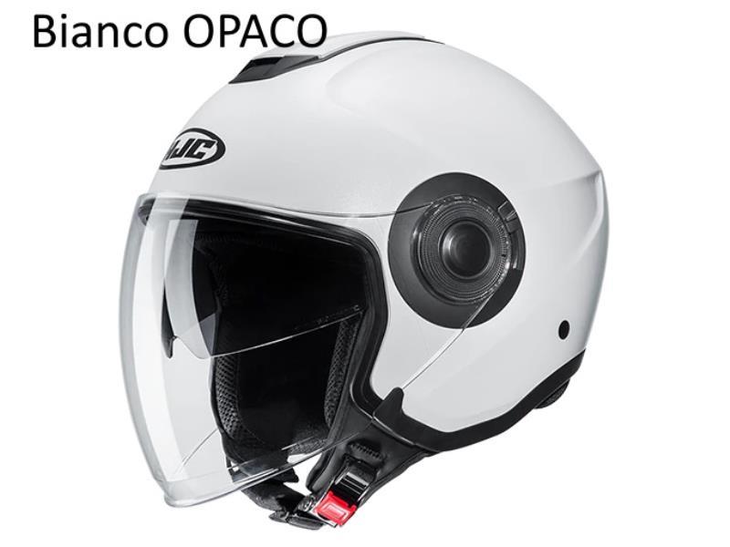 HJC I40N casco jet moto ECE2206 Semi Flat Pearl White (Bianco opaco) - caschi jet