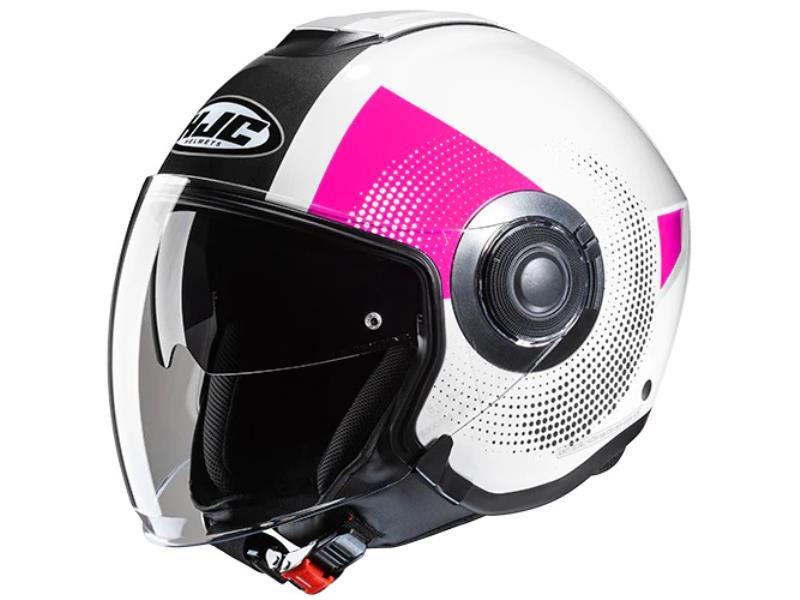 HJC I40N casco jet moto ECE2206 Pyle MC8 Bianco / Rosa - caschi jet