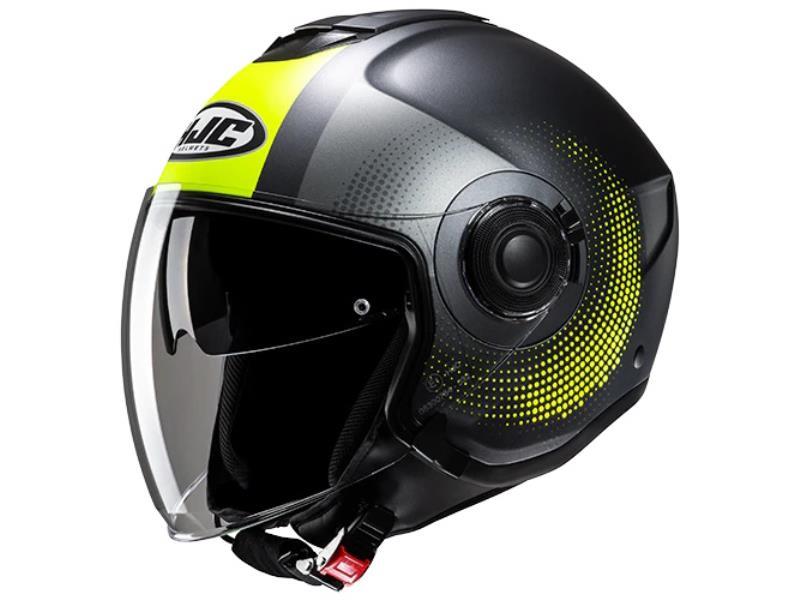 HJC I40N casco jet moto ECE2206 Pyle MC3HSF Nero / Giallo - caschi jet