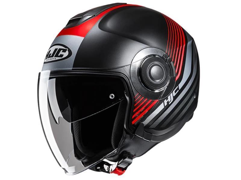 HJC I40N casco jet moto ECE2206 Dova MC1SF Nero / Rosso opaco - caschi jet