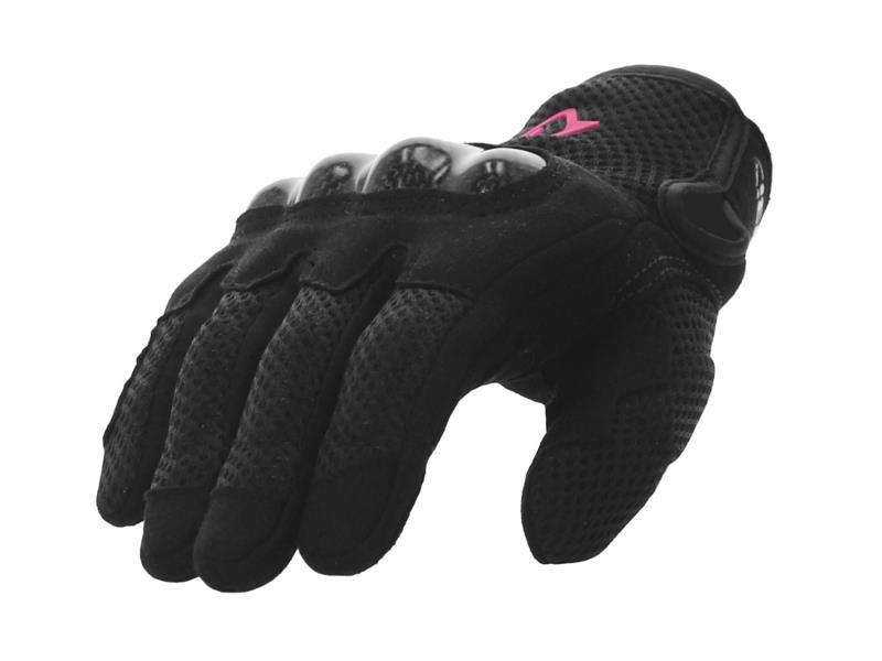 Acerbis Ramsey Lady CE EN13594 My Vented guanti moto donna Nero / Rosa - guanti in tessuto
