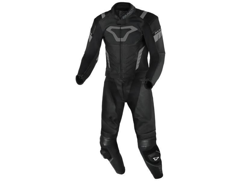 Macna Varshall tuta moto divisibile 2 pezzi Black - tute in pelle divisibili