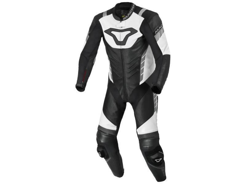 Macna Varshall tuta moto intera Black / White - tute in pelle intere