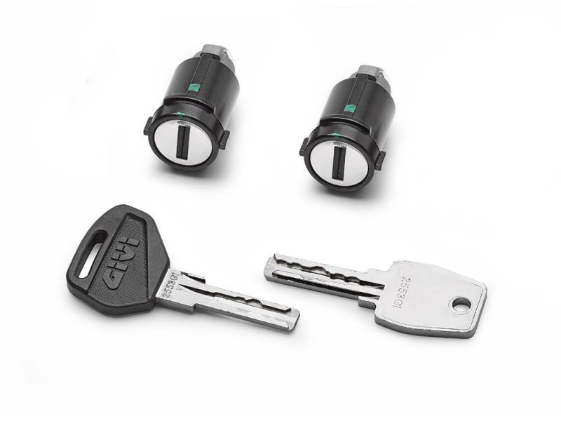 Givi SLR102 Kit unificazione Security lock per 2 valigie Nero - optional e ricambi bauletti