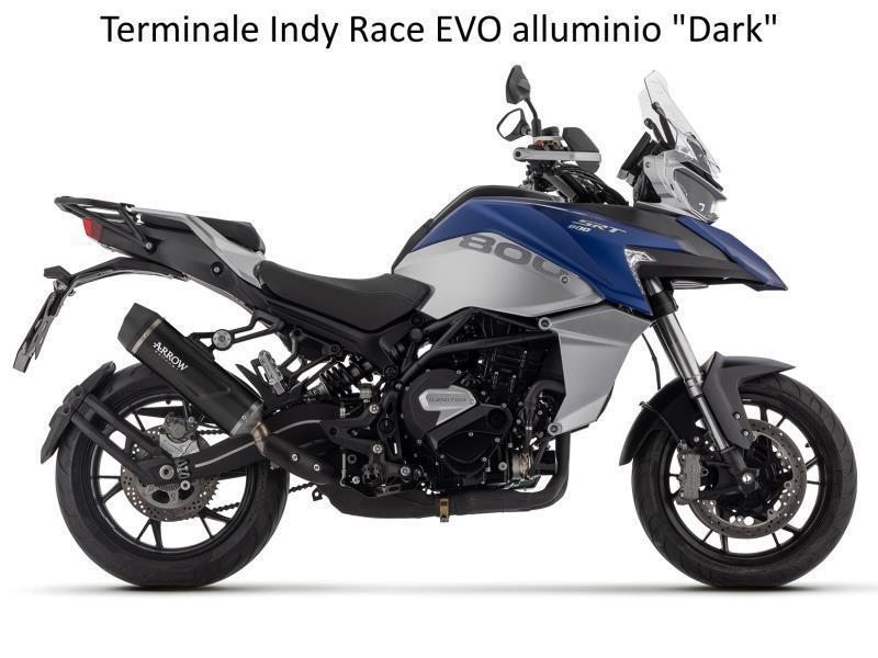 Arrow Terminale QJ Motor SRT 800 23 / 24 Indy Race EVO alluminio Dark - scarichi e terminali