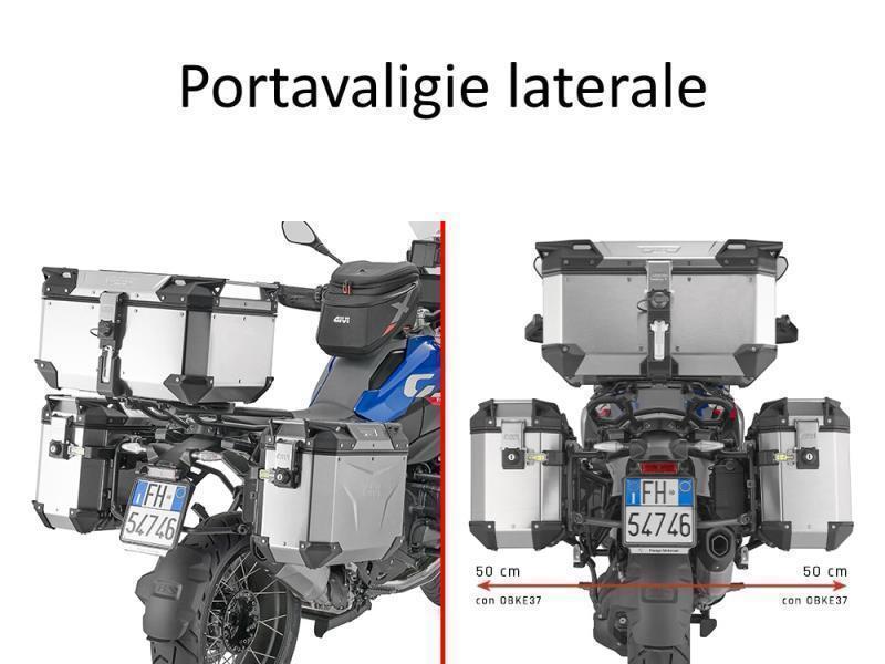 Givi PLO5143CAM portavaligie laterali BMW R1300 GS 24 Nero / MONOKEY® CAM-SIDE Outback - portapacchi e portavaligie