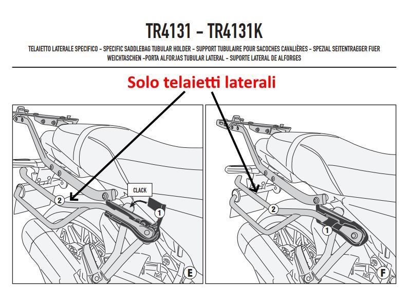 Givi TR4131 Telaietti REMOVE-X Kawasaki Z650 RS 24 Nero - portapacchi e portavaligie