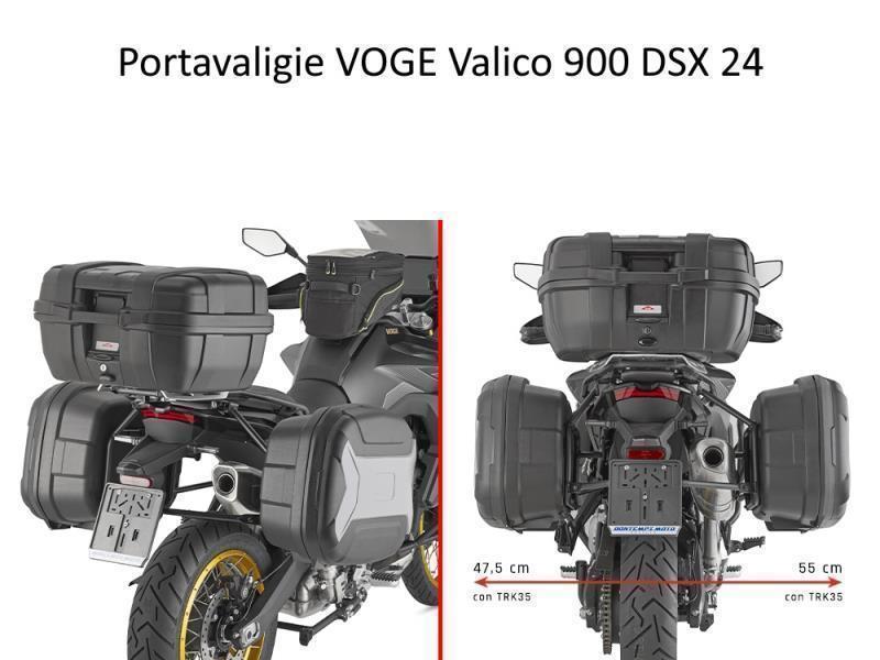 Givi PLO9260MK portavaligie lat Voge Valico 900 DSX 24 Nero - portapacchi e portavaligie