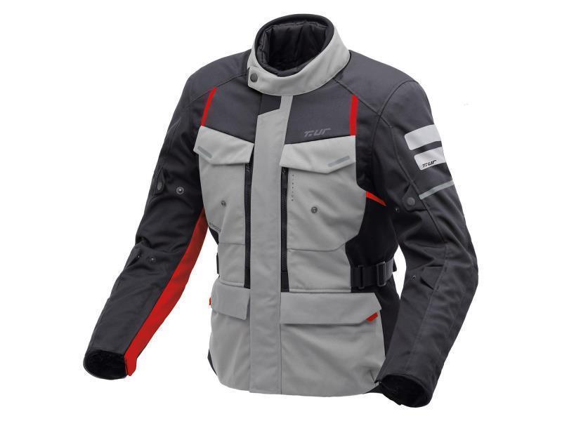 Tur Lapland Hydroscud giacca moto touring cert. classe AA Ice / Antracite - giacche impermeabili