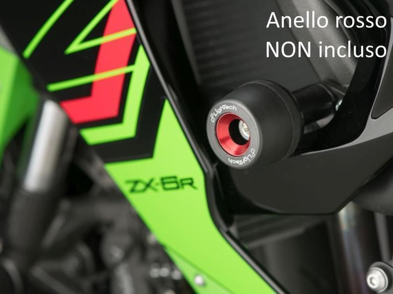 Lightech KA221 Protezioni telaio Kawasaki  ZX6 R - ZX636 24 Nero - protezioni telaio e tamponi