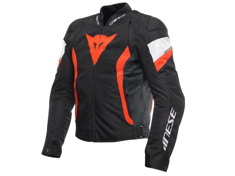 Dainese Avro 5 Tex giacca moto Black / Red Fluo / White - giacche in tessuto