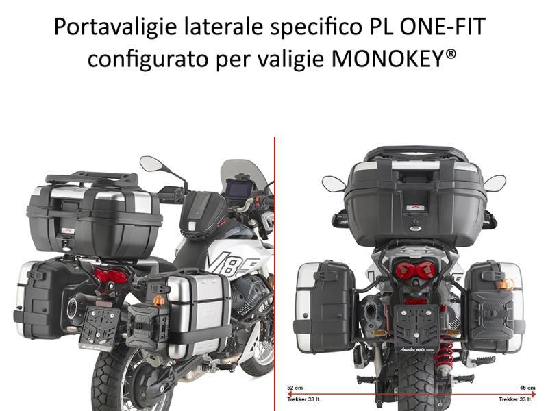 Givi PLOR8209MK portaval lat moto Guzzi V85 TT 24 Nero - portapacchi e portavaligie