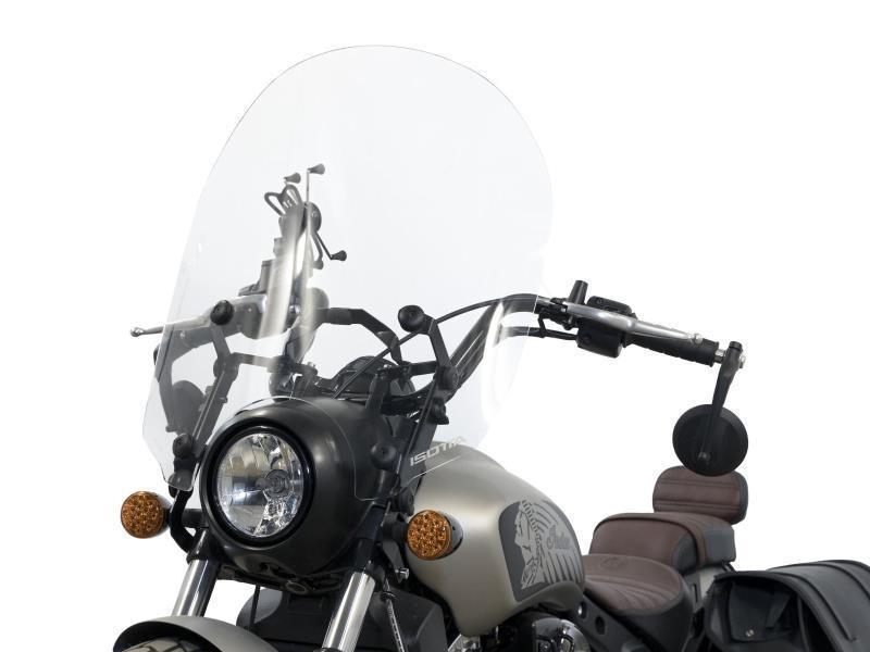Isotta Parabrezza Indian Scout Bobber 21 / 24 con attacchi Trasparente - cupolini e parabrezza