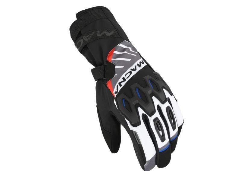 Macna Tyrian RTX guanti moto impermeabili Grigio / Nero / Rosso - guanti impermeabili