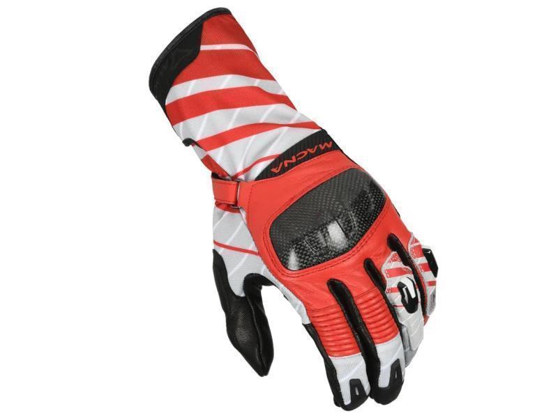 Macna Krown guanti moto Black / Light grey / Red - giacche in pelle