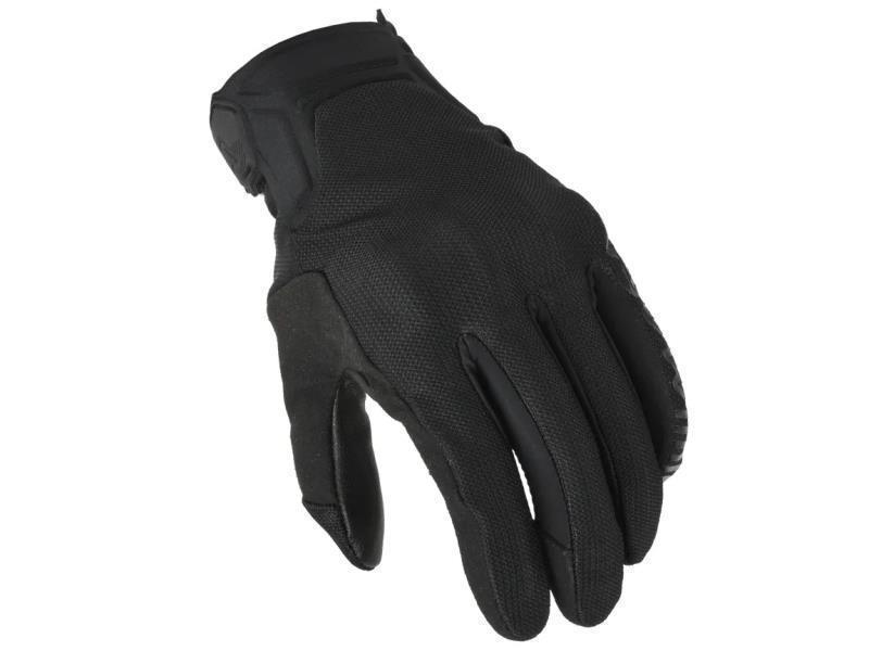 Macna Obtain Leather guanti moto corti estivi Black - guanti in pelle