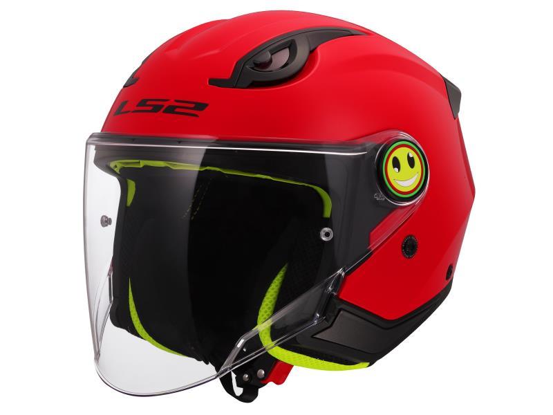 LS2 OF622 Funny II casco moto da bambino Solid Red - caschi jet