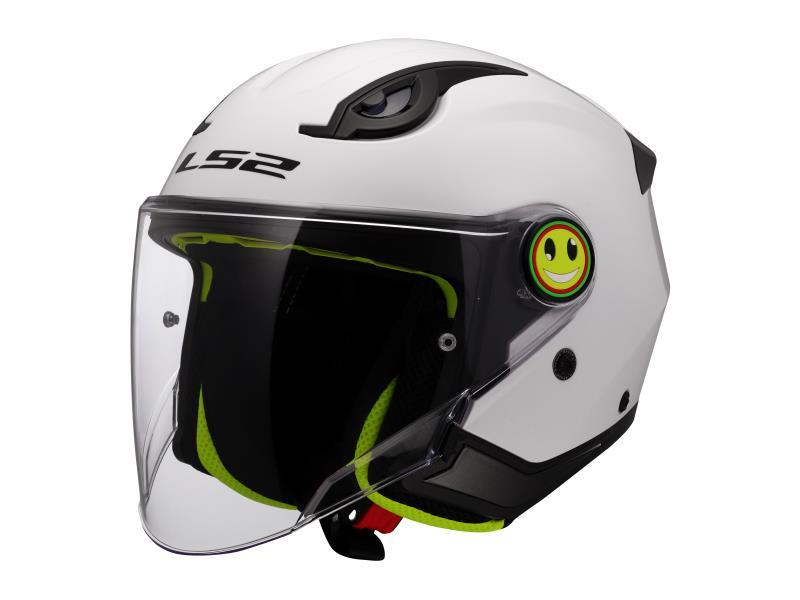 LS2 OF622 Funny II casco moto da bambino Solid White - caschi jet