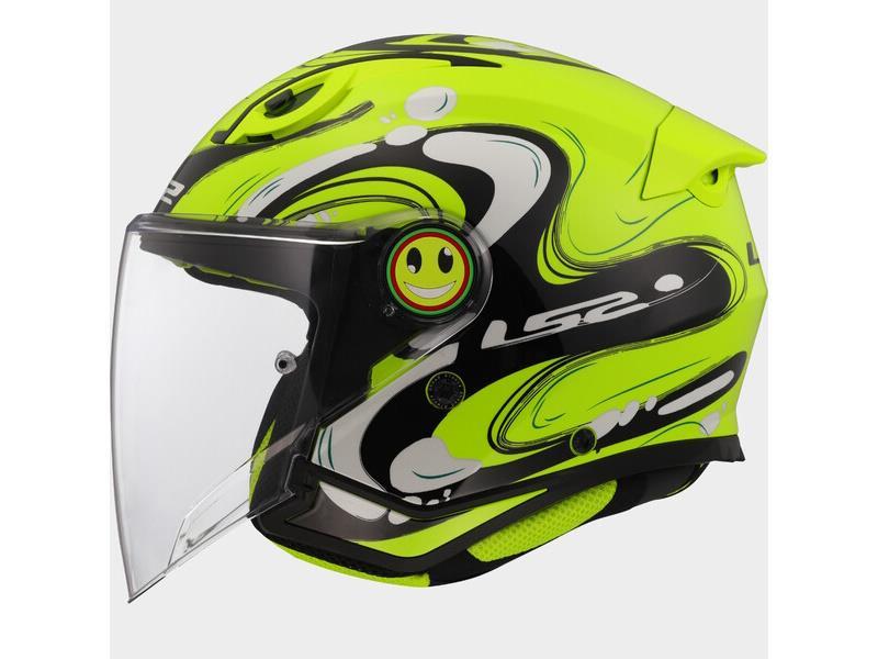 LS2 OF622 Funny II casco moto da bambino Glup Hi V Yellow - caschi jet