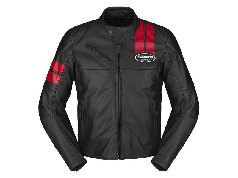 Spidi Roar giacca moto Nero / Rosso - giacche in pelle