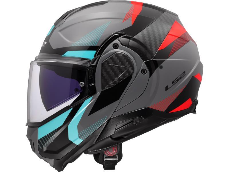 LS2 FF910 Advant II casco moto convertibile Triple Nardò Grey Blu Red - caschi modulari