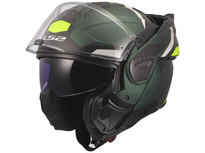 LS2 FF910 Advant II casco moto convertibile Triple Olive - caschi modulari