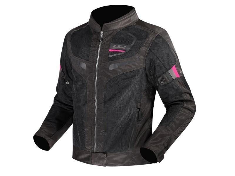 LS2 Garda Air lady giacca moto donna traforata estiva Black / Pink - giacche in tessuto