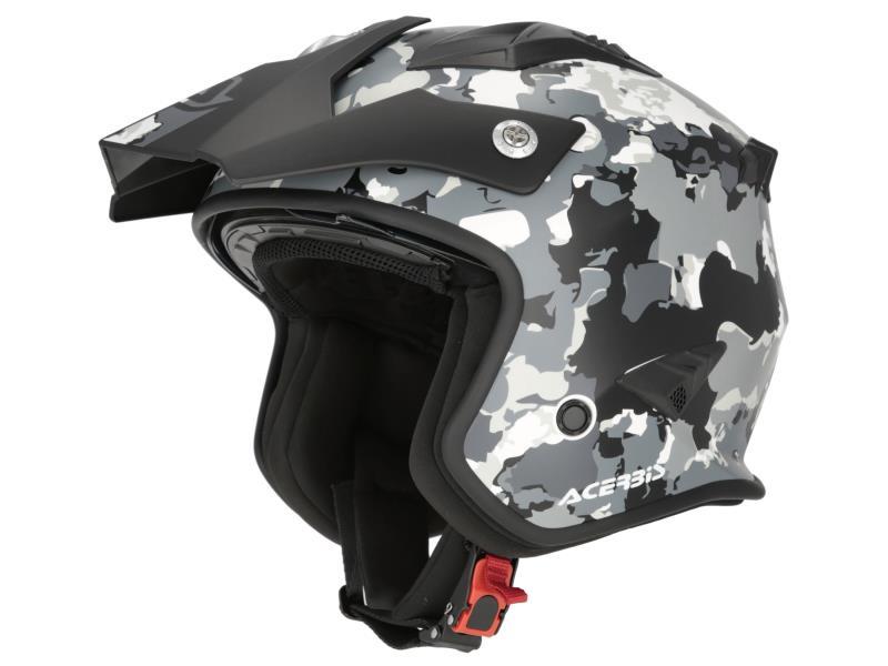 Acerbis Jet Aria Graphic ECE 22.06 casco moto (293) Grigio / Nero - caschi jet