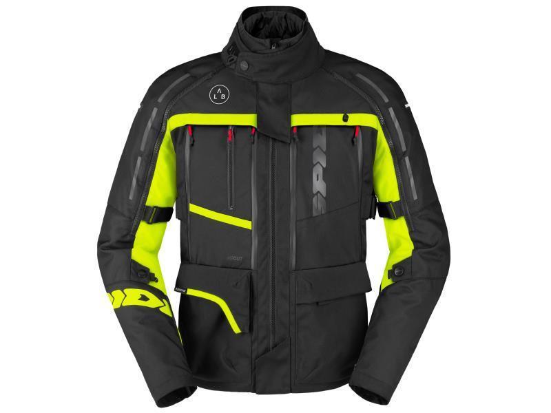 Spidi 4 Season V3 H2Out giacca moto 3 strati touring Nero / Giallo fluo - giacche impermeabili