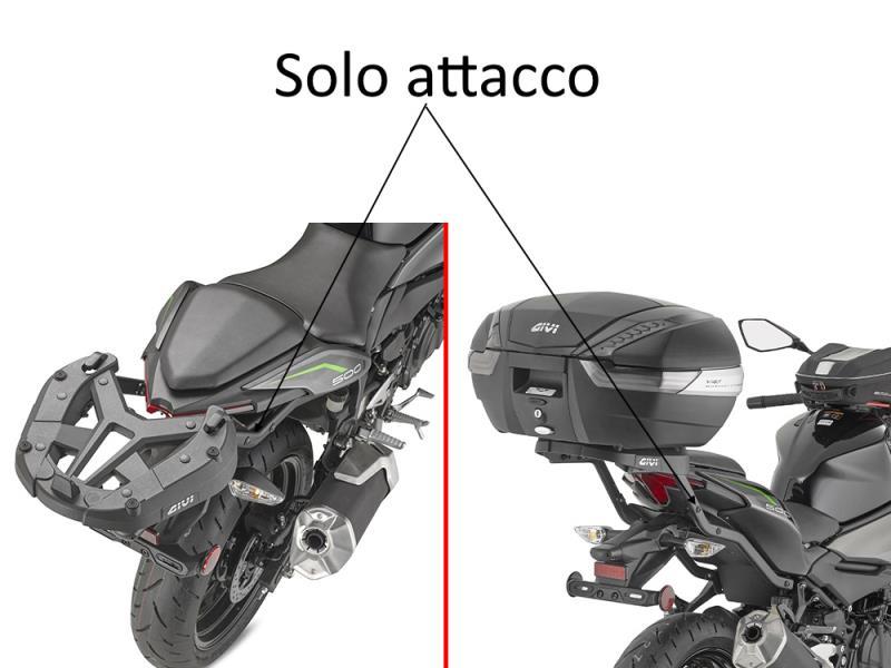 Givi SR4136 Attacco post per bauletto Kawasaki Z500 24/25 Nero - portapacchi e portavaligie