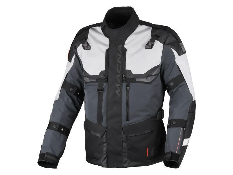 Macna Touros giacca moto 3 strati impermeabile Black / Grey / Grey - giacche impermeabili