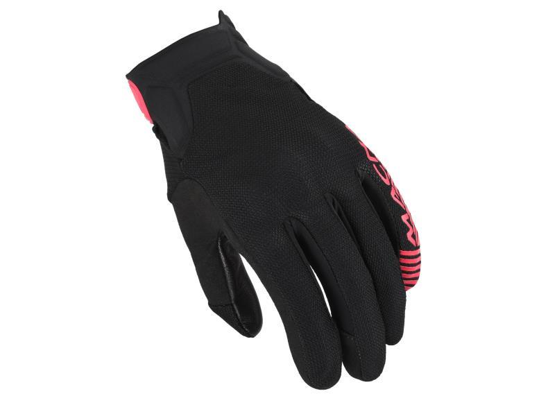 Macna Obtain Leather donna guanti moto corti estivi Black / Pink - guanti in pelle