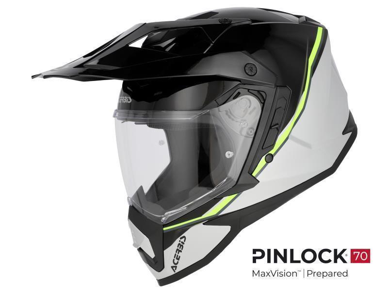 Acerbis Assault casco moto integrale enduro Nero / Giallo fluo - caschi integrali