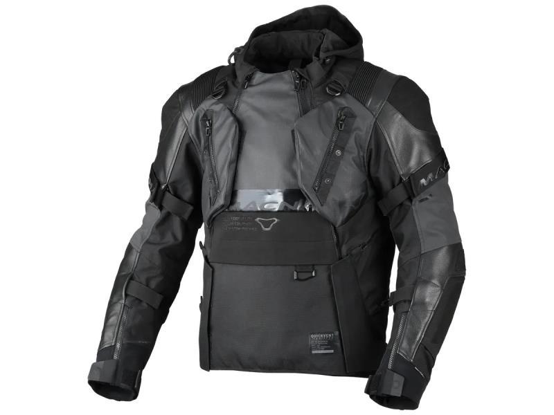 Macna Tryton giacca moto 3 strati adventure sport naked Nero - giacche impermeabili