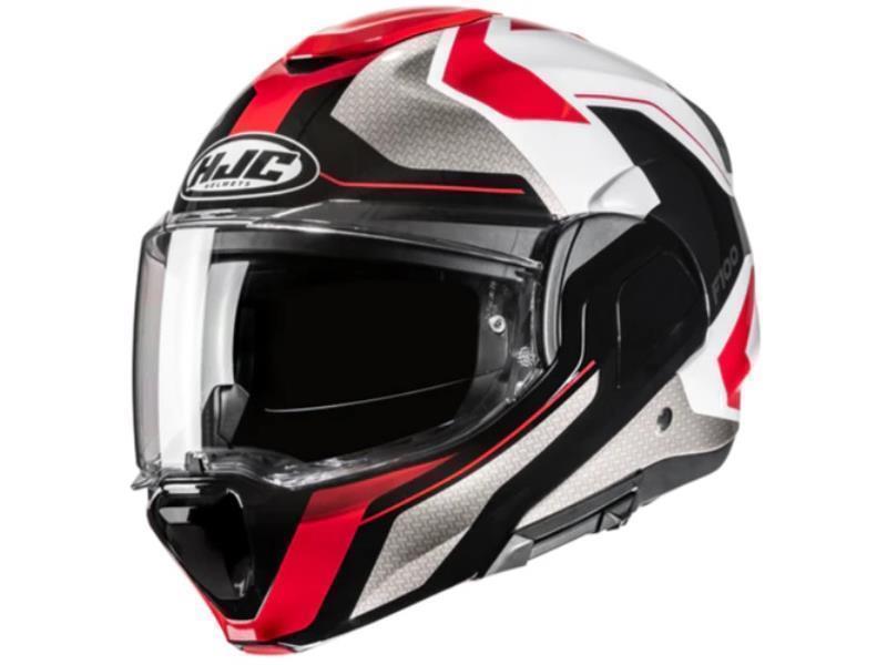 HJC F100 casco moto convertibile Bios MC1 Bianco / Rosso / Nero - caschi modulari