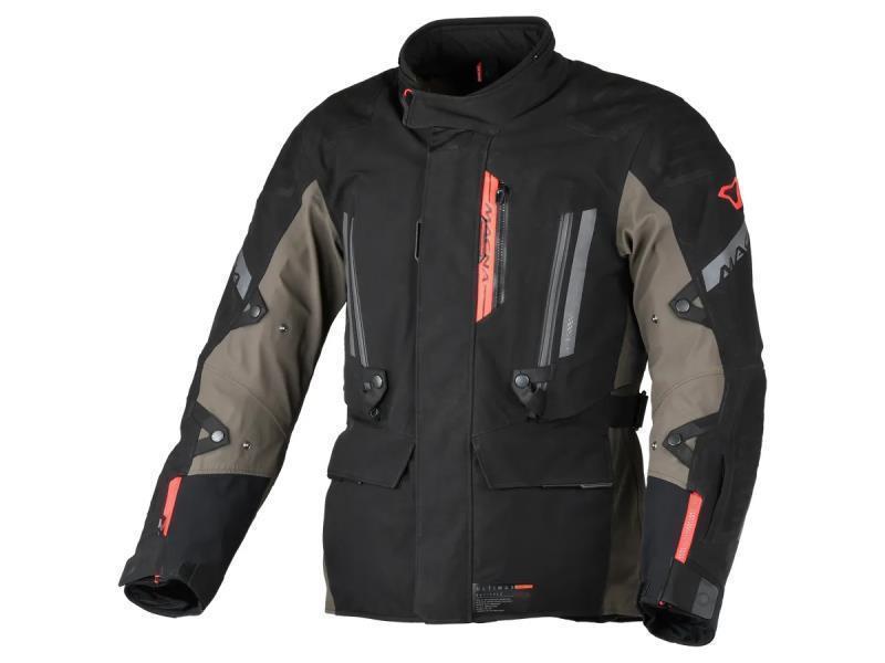 Macna Ultimax 2.0 giacca moto laminata Nero / Grigio / Rosso - giacche impermeabili