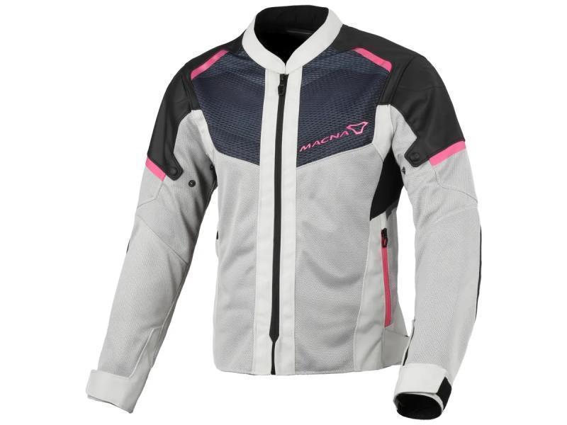 Macna Orcano 2.0 Lady giacca moto da donna estiva Grigio / Rosa - giacche in tessuto