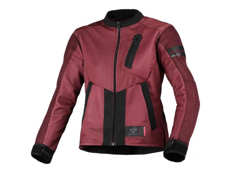 Macna Torida Lady giacca moto donna estiva trasf. zaino Bordeaux / Black - giacche in tessuto