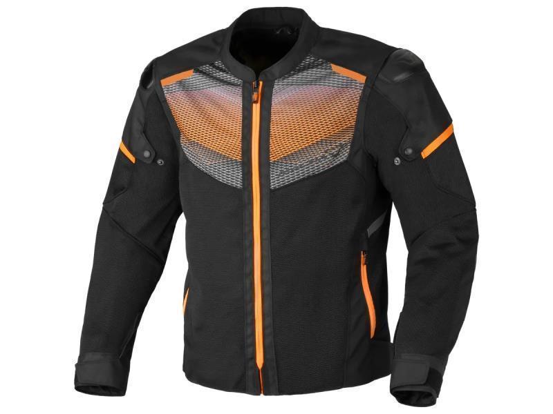 Macna Orcano 2.0 giacca moto estiva Black / Orange - giacche in tessuto